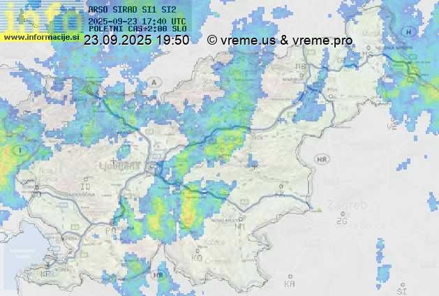 Radarska karta padavin