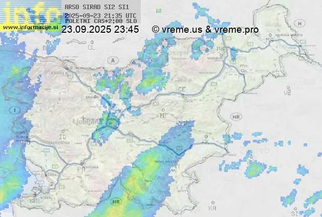 Radarska karta padavin