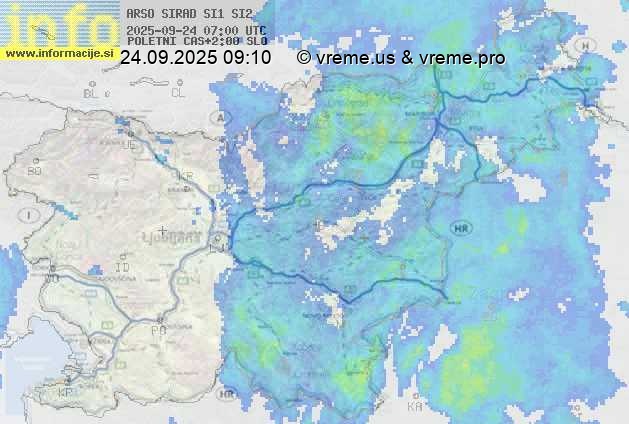 Radarska karta padavin