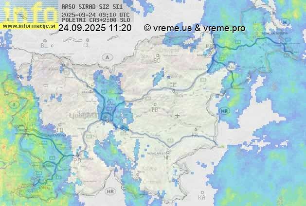 Radarska karta padavin