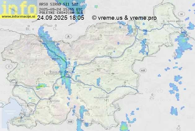 Radarska karta padavin