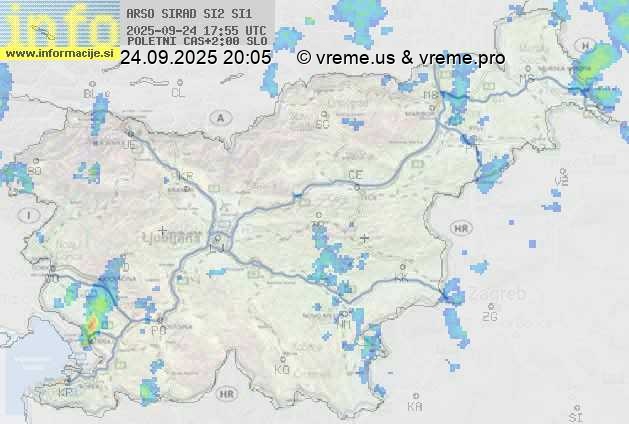 Radarska karta padavin