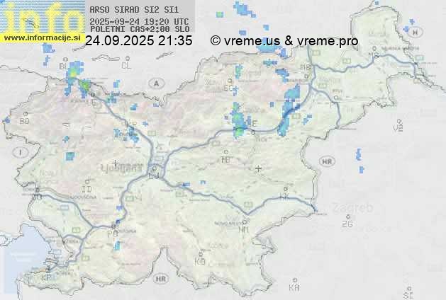 Radarska karta padavin