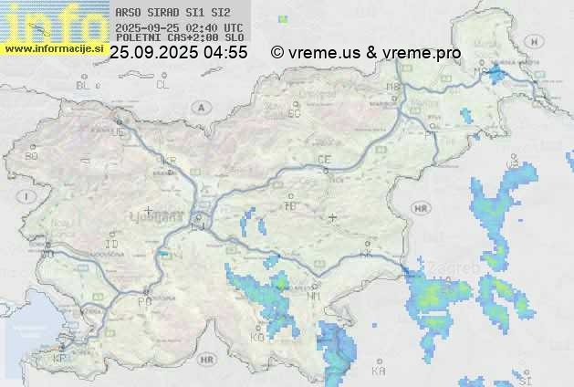 Radarska karta padavin