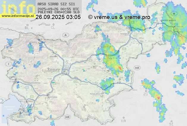 Radarska karta padavin