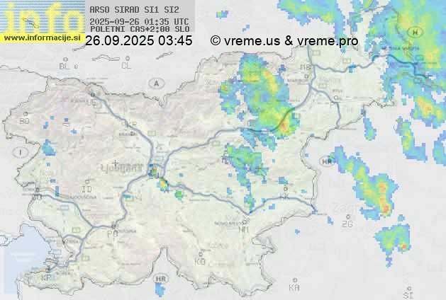 Radarska karta padavin