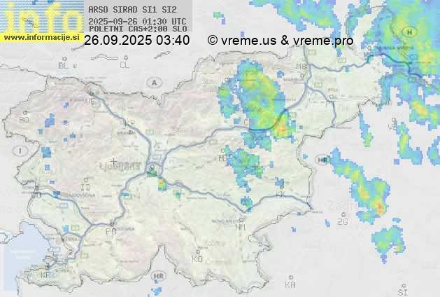 Radarska karta padavin