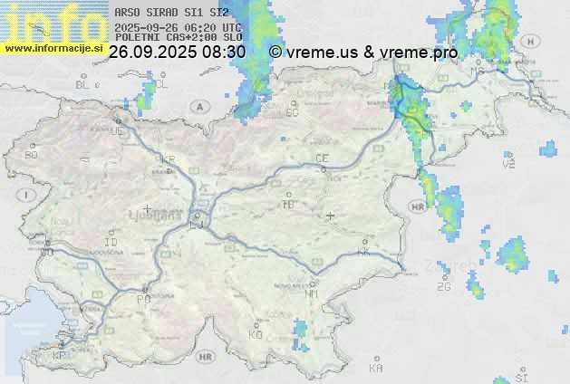 Radarska karta padavin