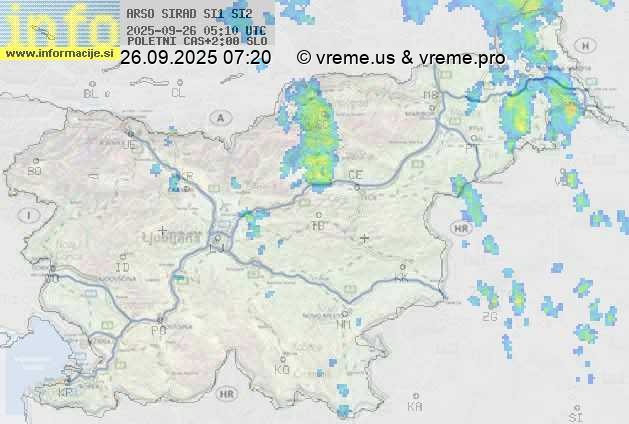 Radarska karta padavin