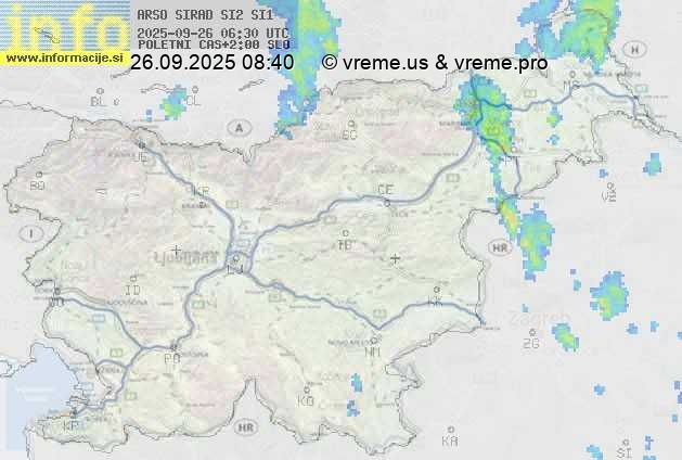 Radarska karta padavin