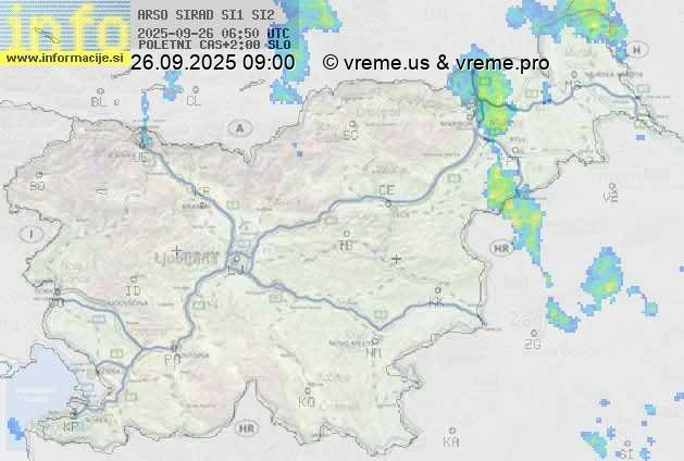 Radarska karta padavin