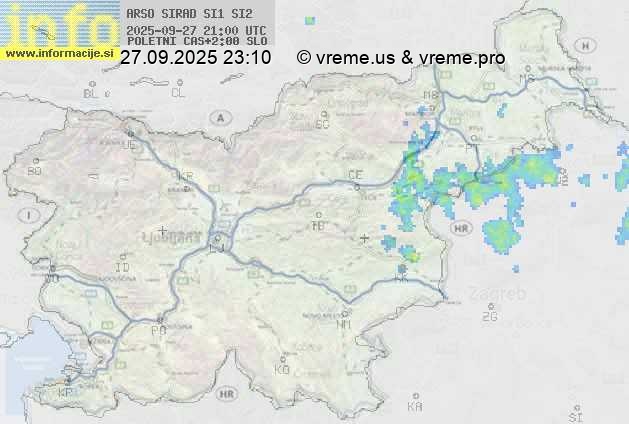 Radarska karta padavin