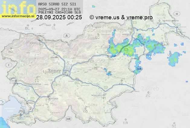 Radarska karta padavin