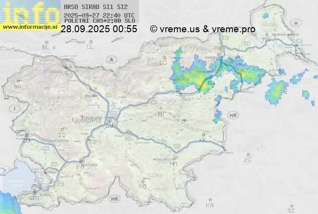 Radarska karta padavin