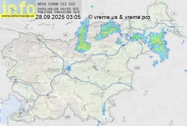 Radarska karta padavin