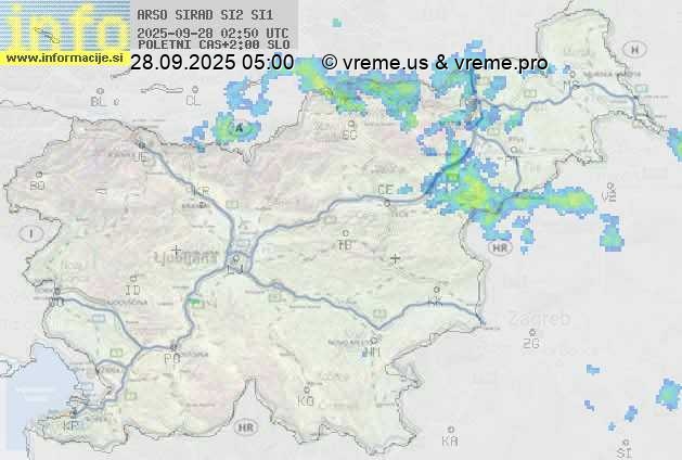 Radarska karta padavin