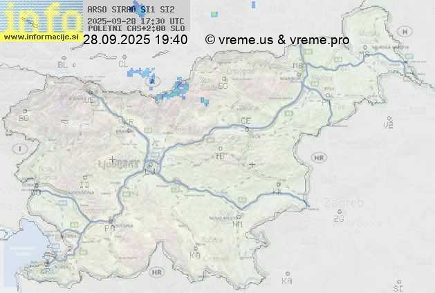 Radarska karta padavin