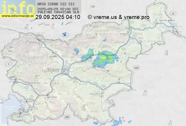 Radarska karta padavin