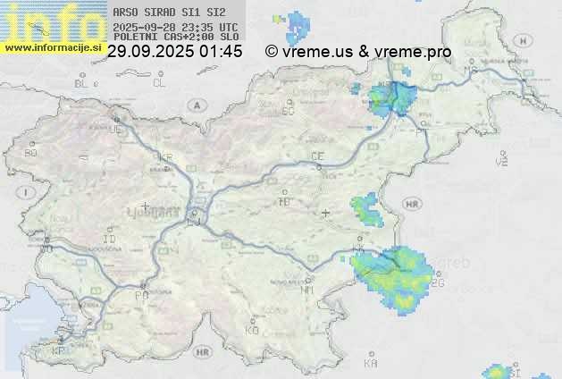 Radarska karta padavin