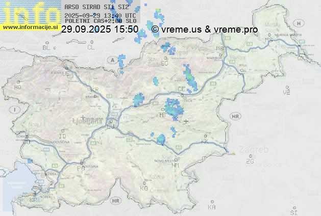 Radarska karta padavin