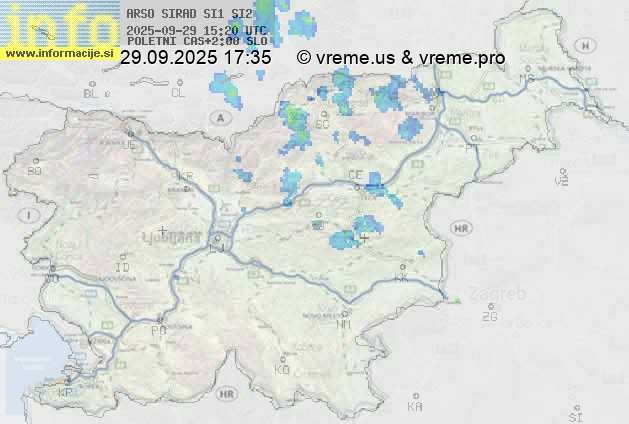 Radarska karta padavin