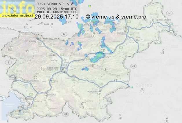 Radarska karta padavin
