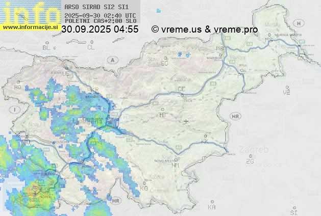 Radarska karta padavin