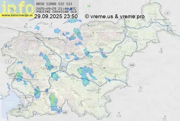 Radarska karta padavin