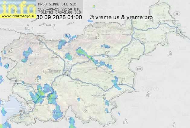 Radarska karta padavin