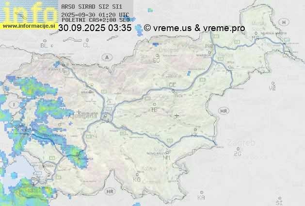 Radarska karta padavin