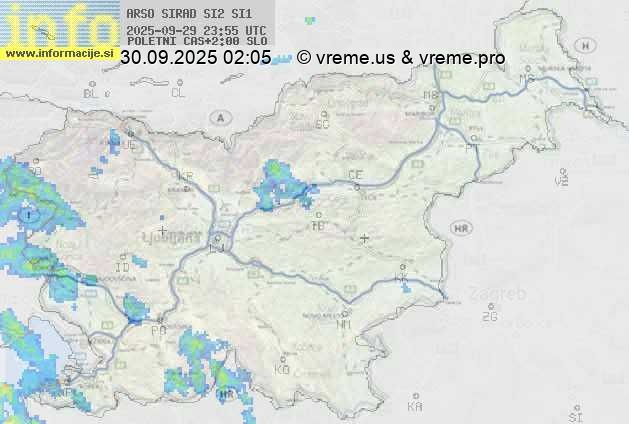 Radarska karta padavin