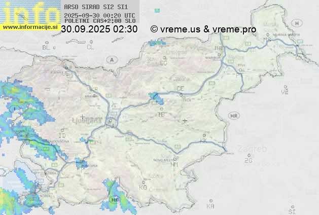 Radarska karta padavin