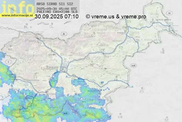 Radarska karta padavin
