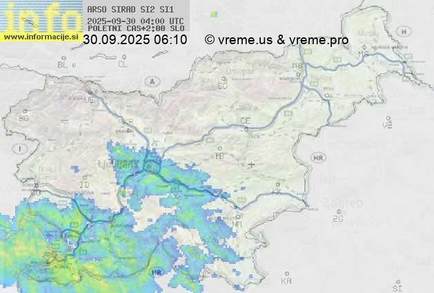 Radarska karta padavin