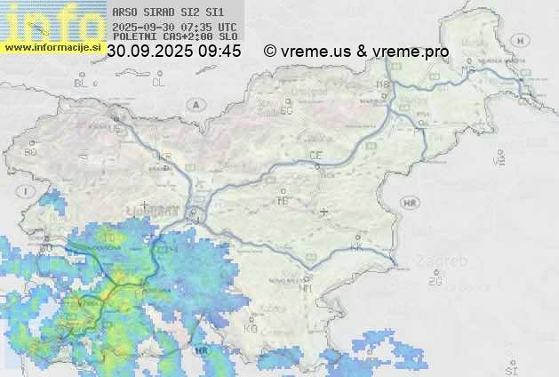 Radarska karta padavin