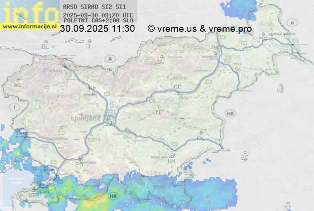 Radarska karta padavin