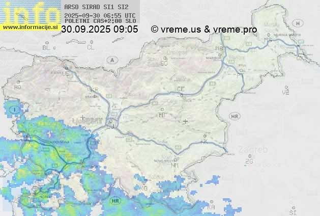 Radarska karta padavin