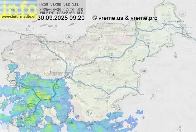 Radarska karta padavin