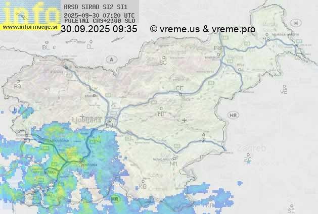 Radarska karta padavin