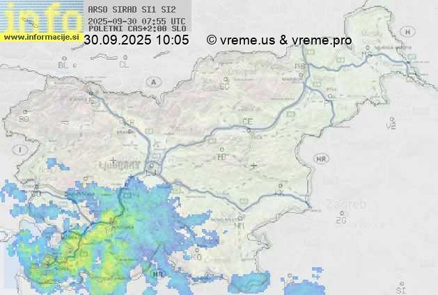 Radarska karta padavin