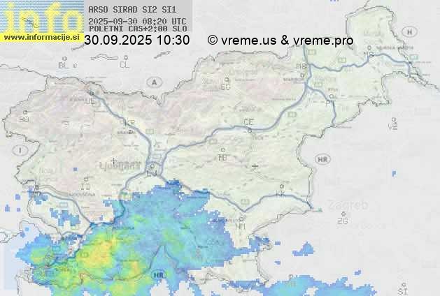 Radarska karta padavin