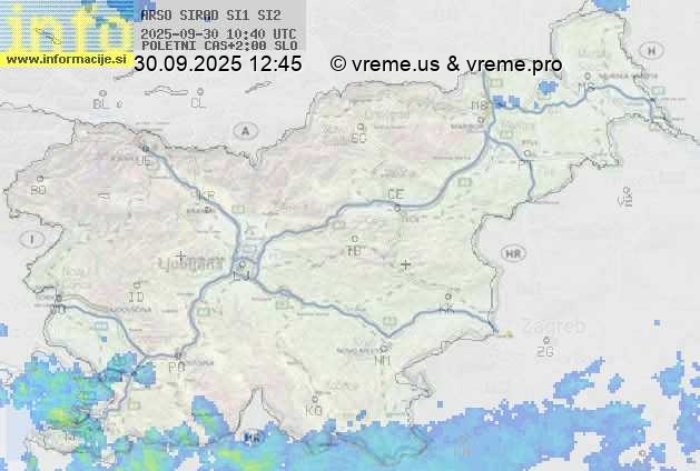 Radarska karta padavin