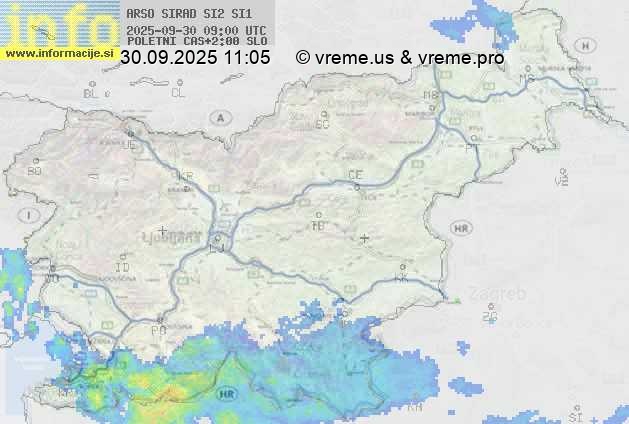 Radarska karta padavin