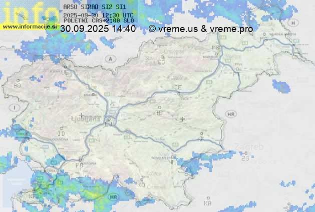 Radarska karta padavin