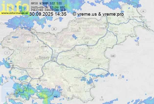 Radarska karta padavin