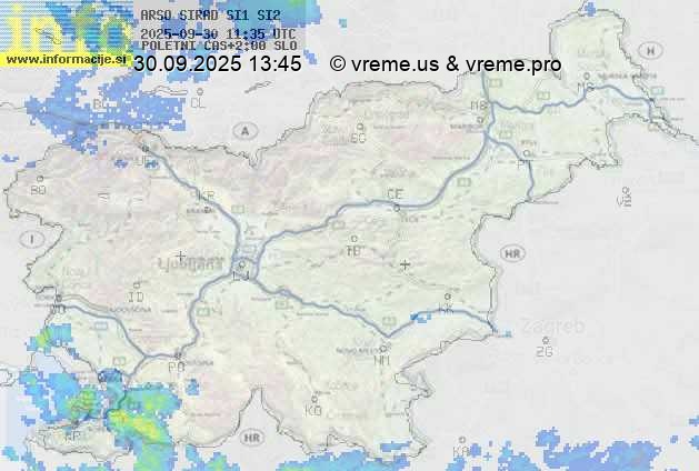 Radarska karta padavin