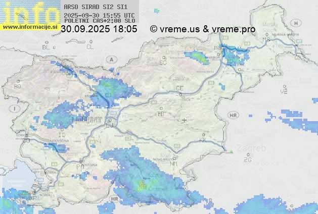 Radarska karta padavin