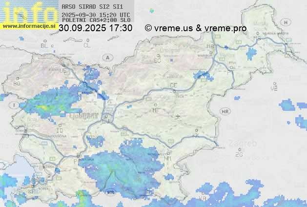 Radarska karta padavin