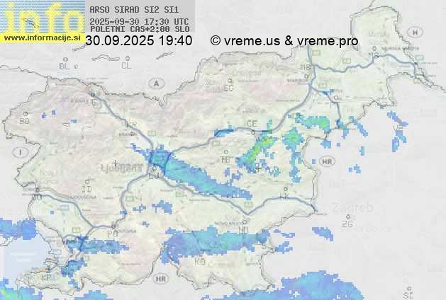 Radarska karta padavin