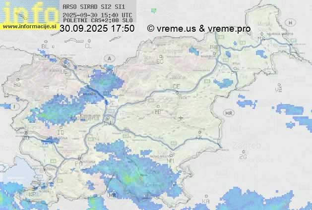 Radarska karta padavin